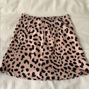 Leopard Print Mini Skirt